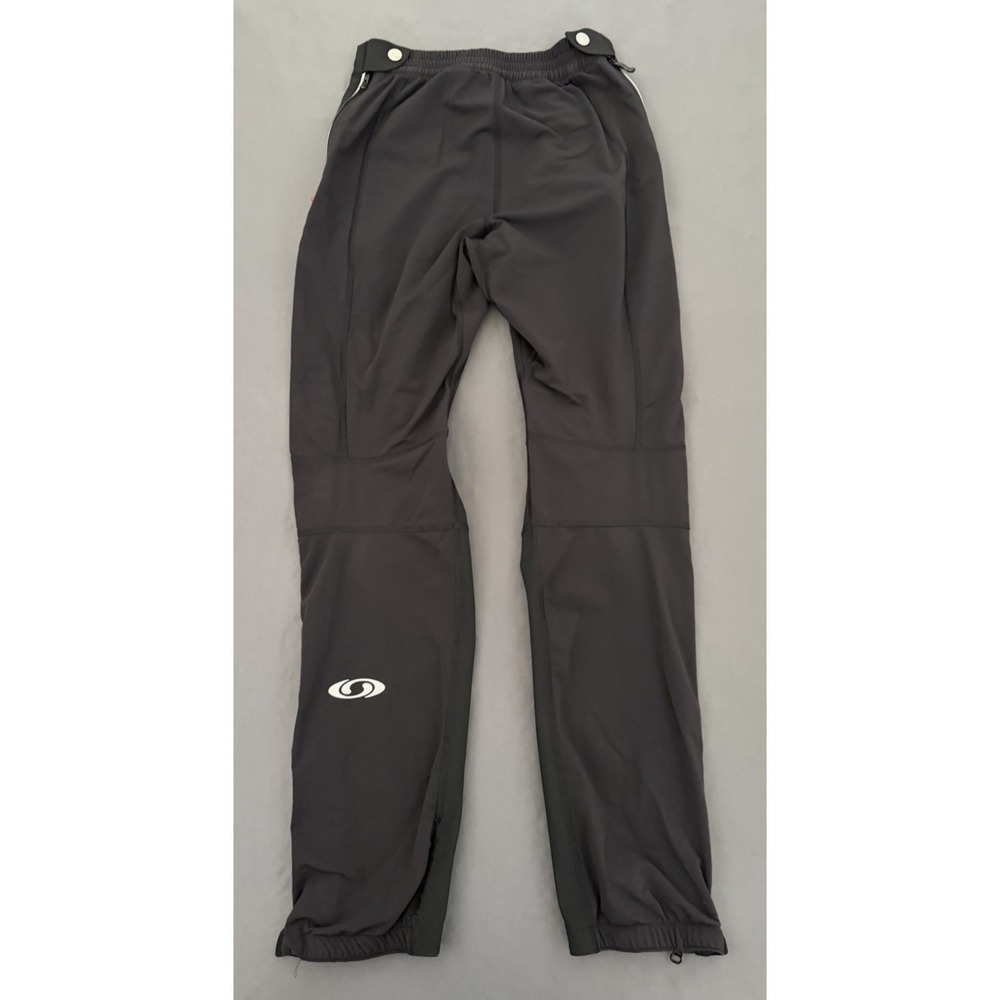 Salomón Technical Pants Womens Small Black Clima Wind Full Zipper Sides Stretch - Picture 15 of 16